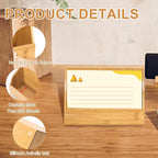 SHIQIKEJIPTY 2 Pack Wood Index Card Holder 4x6 Inch Index Card Box Notecard Box - Image 3