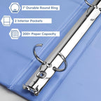 CIXILDTS 6-Pack 1-Inch Binder, Standard 3 Ring Binder Fit US Letter Size Paper - Image 4