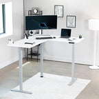 VIVO Electric Corner 63 x 55 inch L-Shaped Standing Desk, Memory Height - Image 2