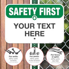 Custom Safety First Sign, OSHA Sign, 12x18 Inches, Rust Free .063 Aluminum - Image 4
