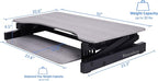 Rocelco 32" Height Adjustable Standing Desk Converter - Image 2
