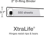 Oxford 3 Ring Binders, Binders for School and Office, 2 Inch ONE-Touch Easy - Image 3