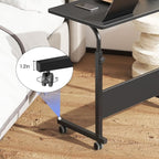 DlandHome Side Table 31.4 Inches w/Tablet Slot & Wheels Adjustable C Table - Image 7