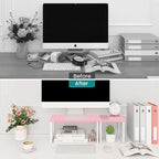 ELITEROO Desktop Shelf, 2 Tier Independent Stackable Desk Stand, Adjustable - Image 5