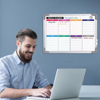 ARCOBIS Weekly Dry Erase Board for Wall, Small Hanging Double-Sided White Board - Image 5