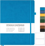 College Ruled Notebook, A4 Hardcover Leather Notebook by MALEDEN