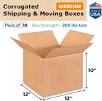 Medium Moving & Shipping Boxes 12x12x10 inches - Image 2