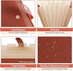 SKYDUE File Folder with Labels, Accordion File Organizer with 8 Pockets - Image 4