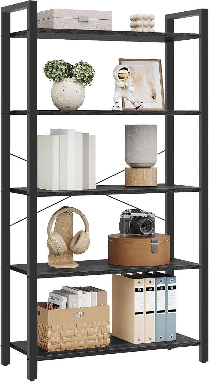 VASAGLE 5-Tier Bookshelf, Bookcase by VASAGLEbySONGMICSHOME