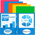 Two Pocket Folders, RAZCC 100 Pack Two Pocket by RAZCC