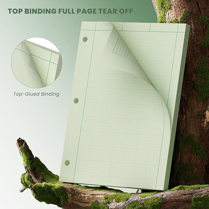 Engineering Computation Pad, 6 Pack Engineering Paper 8.5 x 11, 5x5 Quad Ruled - Image 6