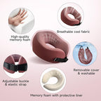 SPRFUFLY Super Soft Travel Pillow, 100% Memory Airplane Pillow - Image 3