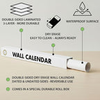 Dry Erase Wall Calendar 2026, 27×39 in — Double-Sided Yearly Planner, Reusable - Image 5