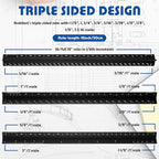 Macarrie 10 Pcs Architectural Scale Triangular Ruler 12" Architect Engineers - Image 3