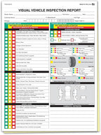 Visual Vehicle Inspection Report – 2-Part Carbonless Vehicle Checklist by Unknown