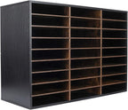 TQVAI Wood Literature Organizer, 27 Slots Hold 13500 Sheets A4 Papers, Wooden by TQVAI