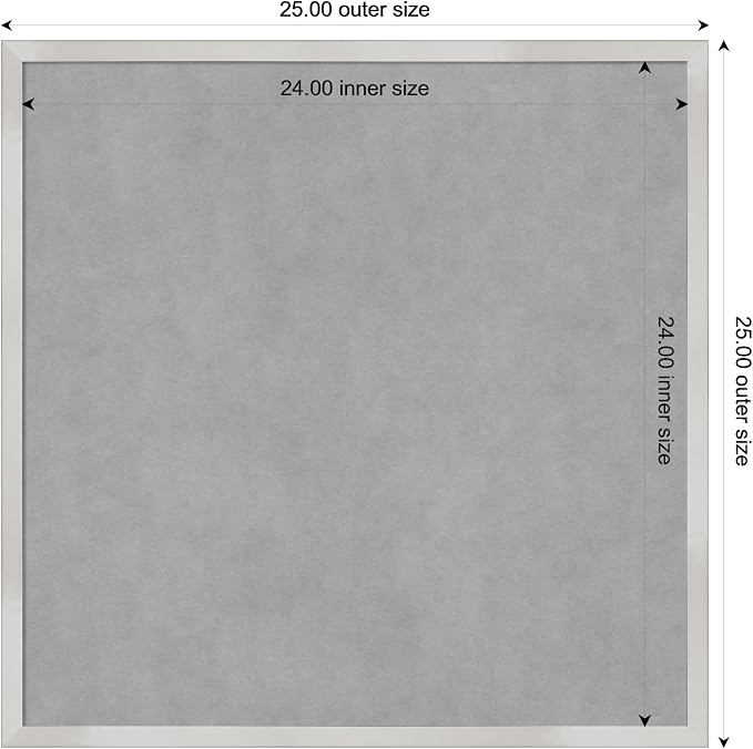 Amanti Art Silver Framed Magnetic Board 25x25 Medium Vision Board - Image 4