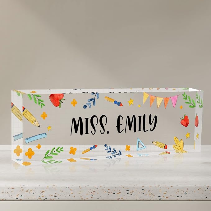 Teacher Office Desk Name Plate Personalized, Custom Name Plates by SalaGraphics