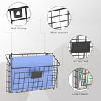X-cosrack Detachable Hanging Wall Files Organizer & 8-Tier Metal Folder Wall - Image 6
