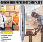 Fuutreo 10 Pack Jumbo Permanent Markers Bulk Large Chisel Tip Permanent Markers - Image 6