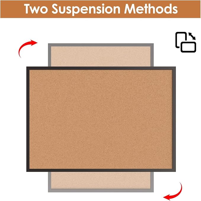 Board2by 2-Pack Cork Board Bulletin Board 18“ x 24”, Office Board - Image 6