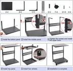 Bfttlity PC Stand Computer Tower Stand 2-Tier Metal CPU Holder - Image 7
