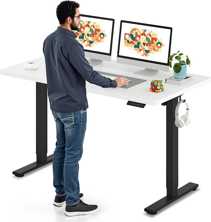 SANODESK Electric Standing Desk 55 x 28 Inches Whole-Piece Desktop Height by sanodesk