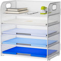 Marbrasse Paper Organizer Letter Tray, 5 Tier Mesh File Organizer by Marbrasse