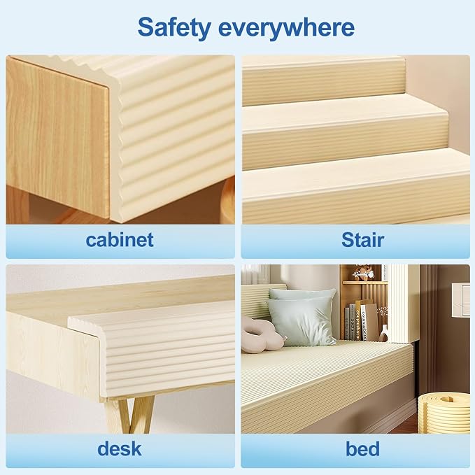 Edge Protector, Baby Proofing Baby Edge Protector Strip Safety, Soft Rubber - Image 7