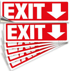 iSYFIX Exit Signs Stickers 6 Pack 12x4 Inch by iSYFIXPREMIUMSIGNS