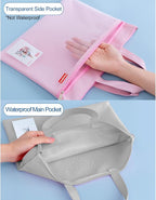 Pendancy Mesh Zipper Pouch 11x13.7 in, Large Double Pocket Waterproof File Bag - Image 4