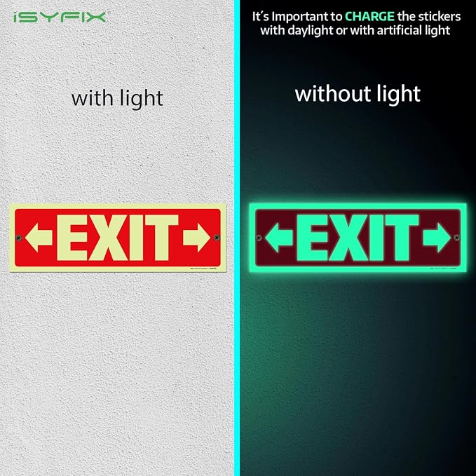 iSYFIX Exit Signs with Directional Right & Left Arrow - Image 2