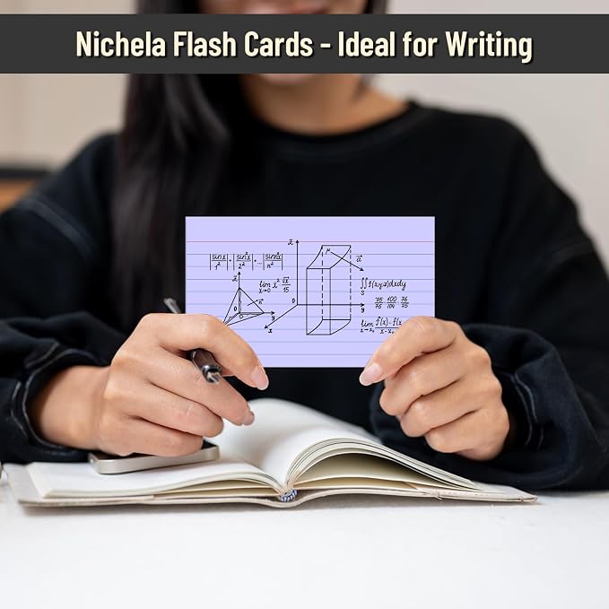 300 Count Index Cards 3 x 5 Inch Ruled Purple Index Cards, Flash Cards College - Image 5