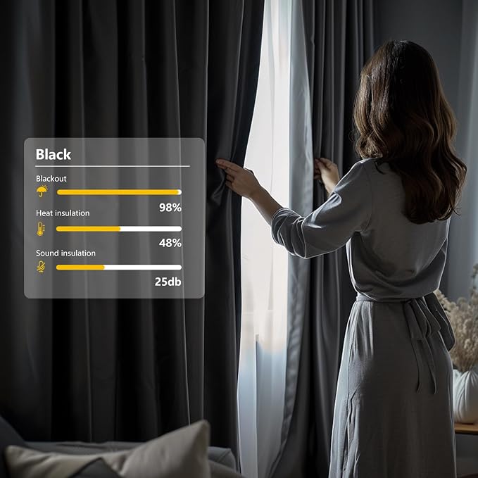 Cbsroro Room Divider Blackout Curtain Track Curtains Wall Dividers Panels Screen - Image 3