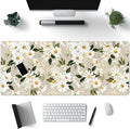 Daisy Floral Daisies Large Mouse Pad Watercolor Flowers Desk Mat, Washable by Mechanical+Cattle