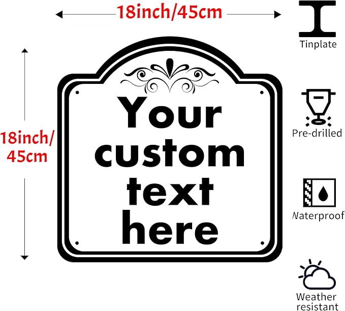 Custom Sign, Custom Indoor/Outdoor Decorative Sign，Aluminum Weatherproof Metal - Image 2