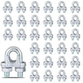 30PCS M5 Heavy Duty Wire Rope Clamps, 3/16-Inch Zinc Plated Wire Cable Clamps by High-PQ