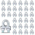30PCS M5 Heavy Duty Wire Rope Clamps, 3/16-Inch Zinc Plated Wire Cable Clamps by High-PQ