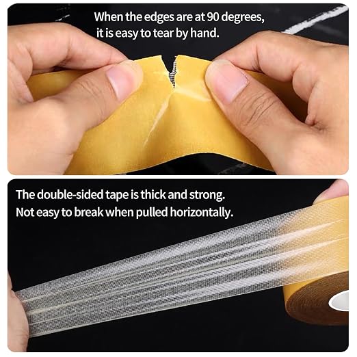 KAIYUER 0.39in x 66FT, Double Sided Tape Heavy Duty, High Stickness Clear Tape - Image 2