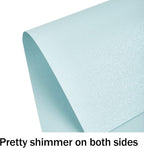 24 Sheets Blue Shimmer Cardstock 8.5 x 11 Metallic Paper, Goefun 80lb Card - Image 3