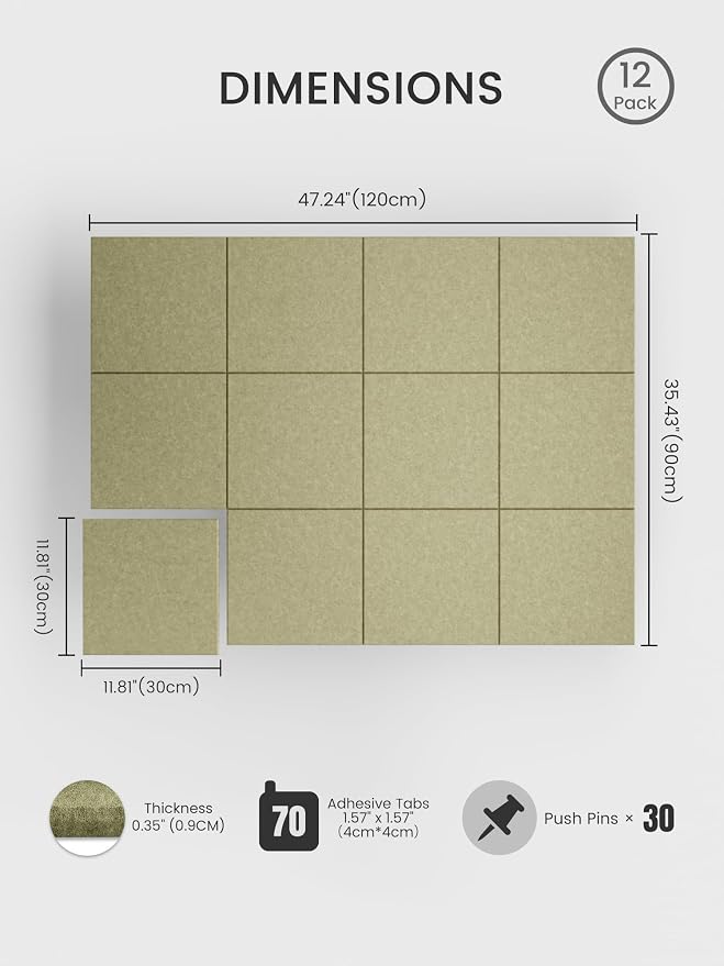 Bumusty Large Cork Board 47"x35" Alternative - Image 2