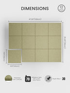 Bumusty Large Cork Board 47"x35" Alternative - Image 2
