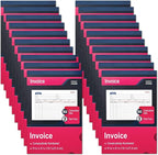 XKDOUS 20 Pack Invoice Book, 2-Part Carbonless, 5-9/16" x 8-7/16" Invoice by XKDOUS