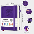 PERCUN Graph Paper Notebook, 160 Pages Grid Journal - Image 2