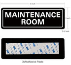 Maintenance Room Sign, Premium Durable Acrylic Material, Super Strong Adhesive - Image 2