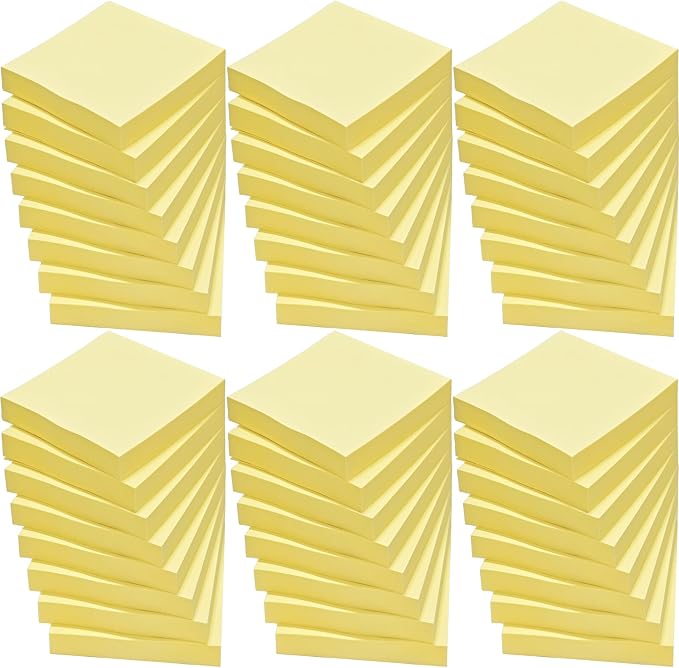 48 Pack 2400 Sheets Sticky Notes 3x3, 8 Colors Sticky Note Pads, Colored Sticky by Beieverluck