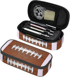 American Football Ball Texture Pencil Case Big Capacity Storage Pencil Pouch by HKHEHOP