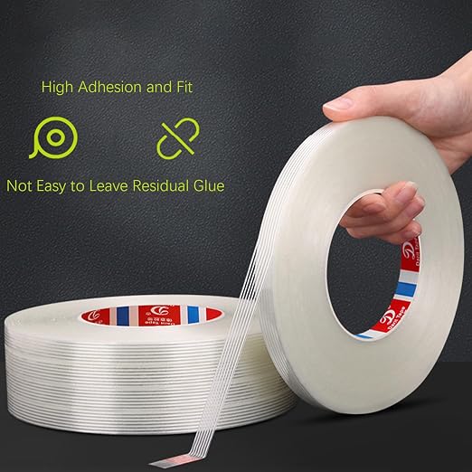 KAIY Strapping Tape 3 Roll, 1/2 inch x 60 yds Fiberglass Reinforced Packing - Image 2