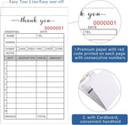 6 Pack Thank You Receipt Book, 3.4x5.5" Handheld 2-Part Carbonless Sales - Image 3