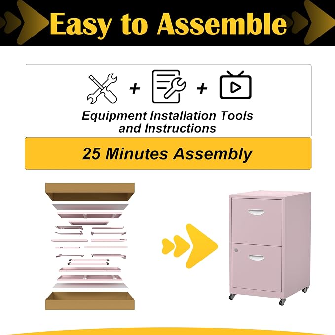SteeLoong 2 Drawer File Cabinet - Image 6